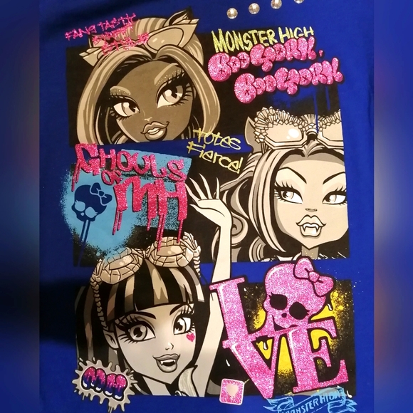 Monster High Girl's Shirt Arm Warmers NWT Size M/M(10/12) - Picture 6 of 10